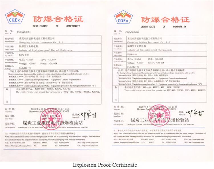 Explosion Certificate